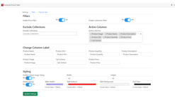 advance product table screenshots images 2