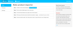 robo product importer screenshots images 1