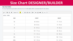 size adviser guide chart screenshots images 4