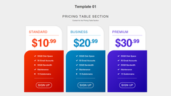 pricing table listing screenshots images 1