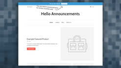 announcement bar screenshots images 4