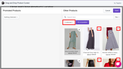 drag and drop product curator screenshots images 2