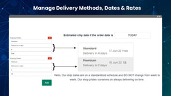 order delivery date with rate screenshots images 3