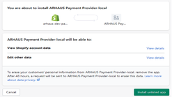 arhaus payment provider screenshots images 1